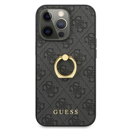 Pouzdro Guess 4G Ring - iPhone 13 Pro Case (šedé)