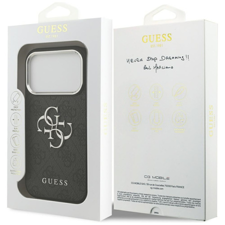 Guess 4G Big 4G Classic Logo - Case iPhone 17 Pro (Black / Silver)