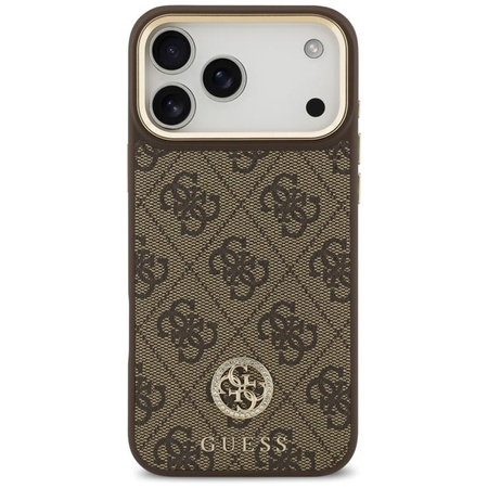 Guess 4G Strass Logo MagSafe - Case iPhone 17 Pro Max (Brown)
