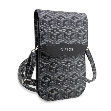 Guess GCube Stripe Phone Bag - Tasche mit Smartphone-Fach (schwarz)