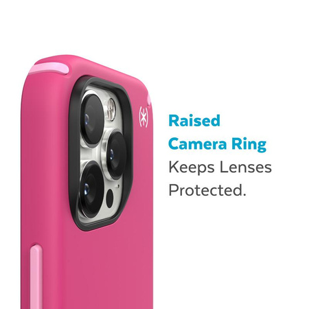 Speck Presidio2 Pro MagSafe - Coque antibactérienne pour iPhone 14 Pro (Digitalpink / Blossompink / White)
