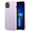 Pouzdro Guess Saffiano Hot Stamp & Metal Logo - iPhone 13 (lila)