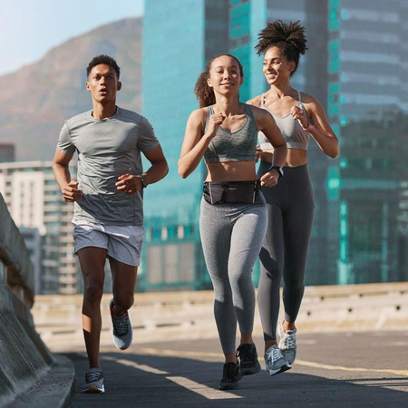 Spigen A710 Dynamic Shield Waist Bag - Sportovní ledvinka / pás na smartphone do 6.9" (Černá)