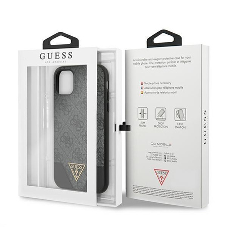 Guess 4G Triangle Collection - iPhone 11 Hülle (Grau)