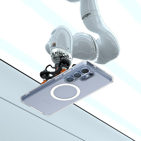 Spigen Ultra Hybrid MagSafe - étui pour Samsung Galaxy S25 Ultra (transparent / blanc)