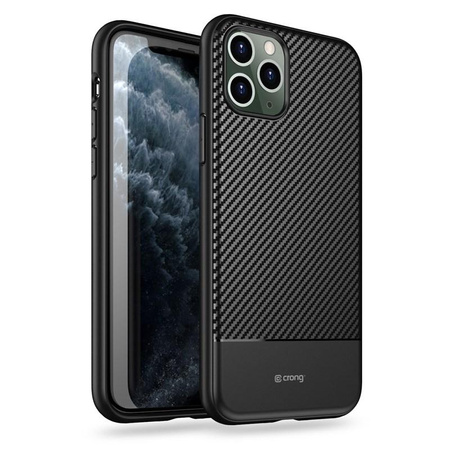 Crong Prestige Carbon Cover - iPhone 11 Pro Tasche (schwarz)