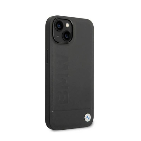 BMW Signature Logo Imprint MagSafe - Hülle für iPhone 14 Plus (Schwarz)