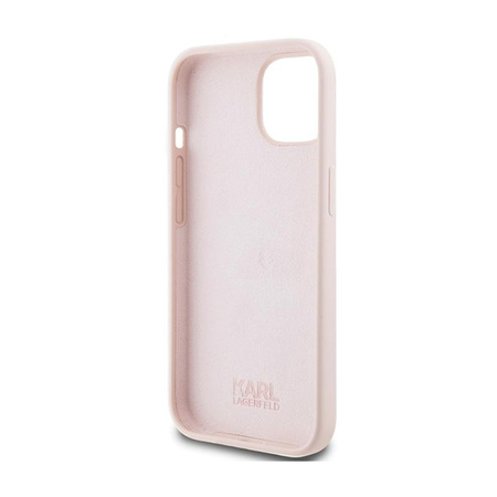 Karl Lagerfeld Silicone Karl Script - Coque iPhone 15 (rose)