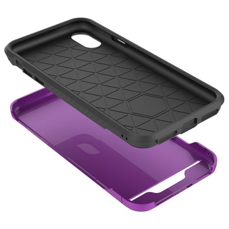 Zizo Star Diamond Hybrid Cover - iPhone X Case (Purple/Black)