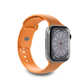 PURO ICON - Elasztikus szíj Apple Watch 44/45/46/49 mm-es órához (S/M & M/L) (sárgabarack)