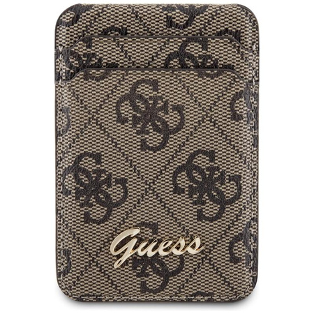 Guess Wallet Cardslot Stand MagSafe 4G Classic Logo - Magnetische Brieftasche mit Standfunktion (braun)