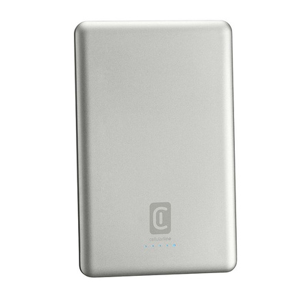 Cellularline MAG Lite Ultra Slim 5000 - 5000mAh MagSafe Induktions-Powerbank (silber)