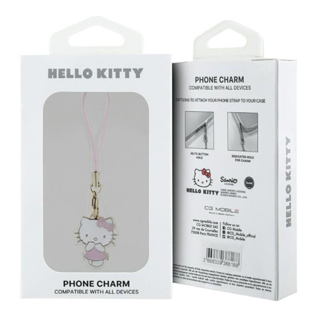 Hello Kitty Phone Strap Charm Kitty Cute - Přívěsek na telefon (růžový)