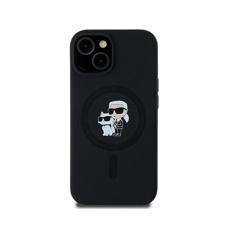 Karl Lagerfeld Silicone Karl & Choupette MagSafe - iPhone 15 Plus / 14 Plus Case (black)