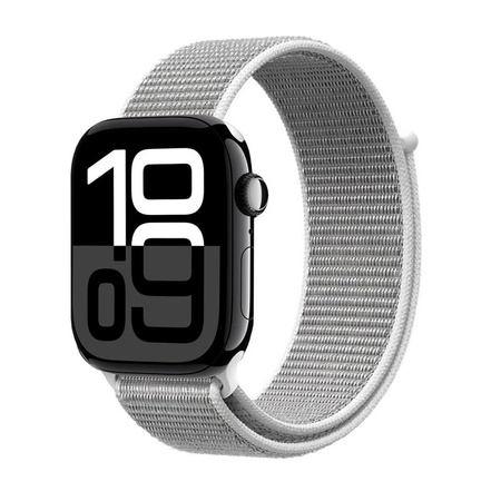 Crong Nylon - Sportarmband für Apple Watch 38/40/41/42 mm (Silber Grau)