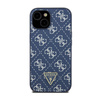 Guess 4G Triangle Metal Logo - Coque pour iPhone 15 Plus (bleu)