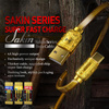 WEKOME WDC-161 Sakin sorozat - USB-A Lightning gyors töltés 6A csatlakozókábel 1 m (arany)