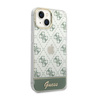 Guess 4G Stripe Script Logo Electroplated Pattern - Coque pour iPhone 14 Plus (kaki)