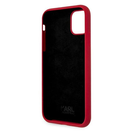 Karl Lagerfeld Choupette Head Silicone - Coque iPhone 11 (rouge)
