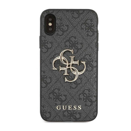 Guess 4G Big Metal Logo - Coque iPhone X (grise)