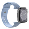 PURO ICON - Elasztikus szíj Apple Watch 38/40/41 mm-es órához (S/M & M/L) (Púderkék)