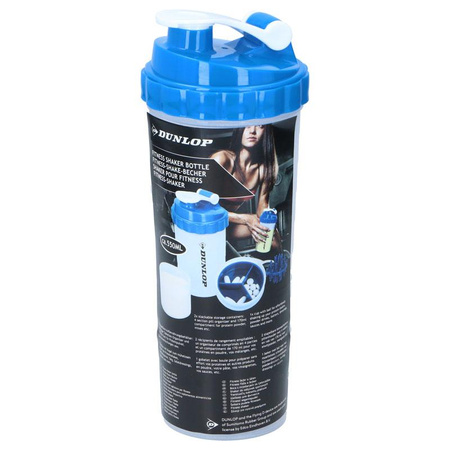 Dunlop - Shaker sports bottle with convenient closure 550 ml (blue)