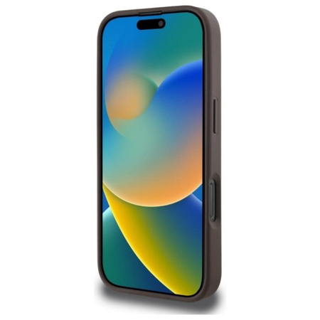 Guess Peony On 4G Background MagSafe - Case for iPhone 16 Pro Max (brown)