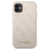 Guess 4G Metall Gold Logo - iPhone 11 Tasche (rosa)