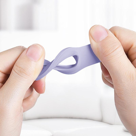 Crong Silicone Case with Key Ring - Etui de protection pour Apple AirTag (Lavender)