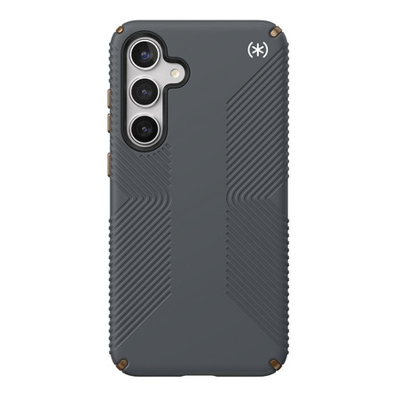 Speck Presidio2 Grip - Samsung Galaxy S24+ Gehäuse (Holzkohle Grau / Cool Bronze)