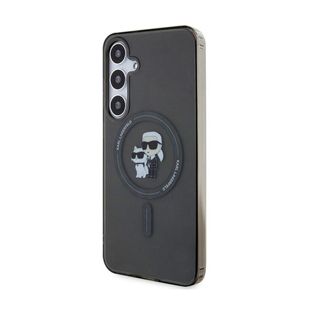 Karl Lagerfeld IML Karl & Choupette Glitter MagSafe - pouzdro pro Samsung Galaxy S24+ (černé)