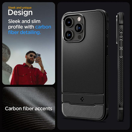 Spigen Rugged Armor MagSafe - Case for iPhone 15 Pro Max (Matte Black)