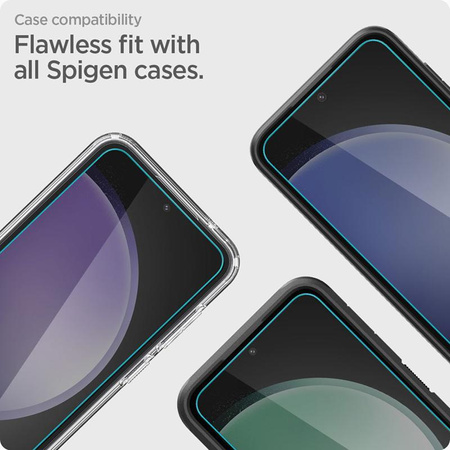 Spigen Alm üveg.TR 2-Pack - Edzett üveg Samsung Galaxy S23 FE készülékhez (2 db.) (Tiszta)