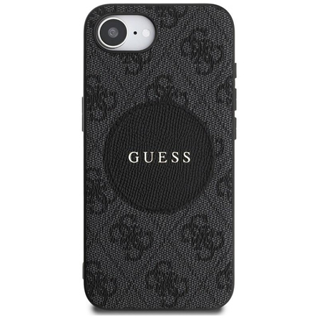 Guess 4G Circle Classic Logo MagSafe - Pouzdro na iPhone 16e (černé)