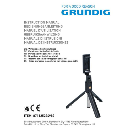 Grundig - Bluetooth Smartphone-Ständer / Selfie-Stick