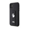 Karl Lagerfeld Gripstand Saffiano Choupette tűk - iPhone 11 tok (fekete)