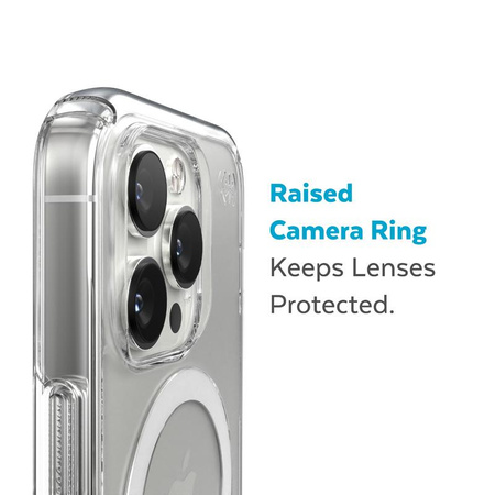 Speck Presidio Perfect-Clear + MagSafe - Coque pour iPhone 14 Pro avec revêtement MICROBAN (transparent)