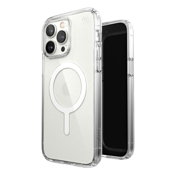 Speck Presidio Perfect-Clear + MagSafe - Étui pour iPhone 14 Pro Max avec revêtement MICROBAN (transparent)