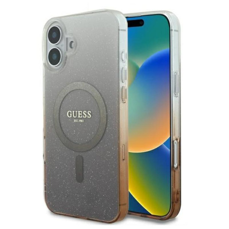 Guess IML Glitter Gradient MagSafe - iPhone 16 Plus tok (barna)