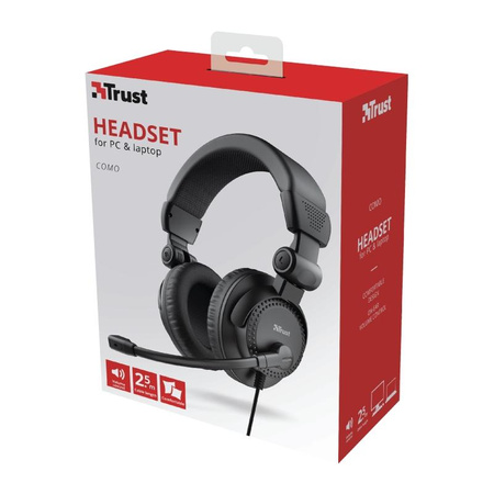 Trust Como - Casque d'écoute avec microphone (Noir)