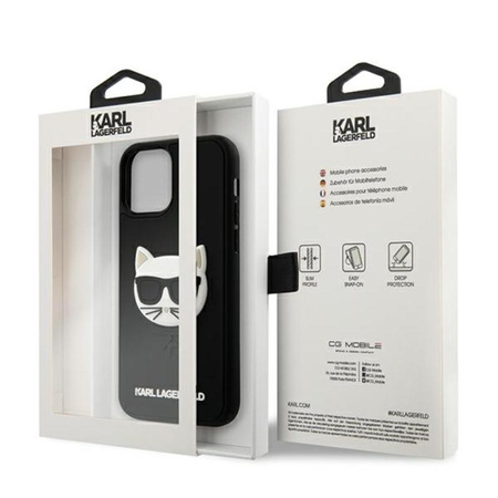 Karl Lagerfeld Choupette Head 3D Rubber - iPhone 12 / iPhone 12 Pro Case (black)