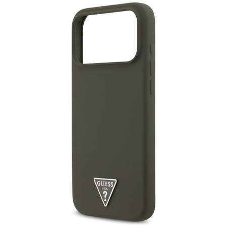 Guess Silicone Triangle Logo MagSafe - Case iPhone 17 Pro Max (khaki)