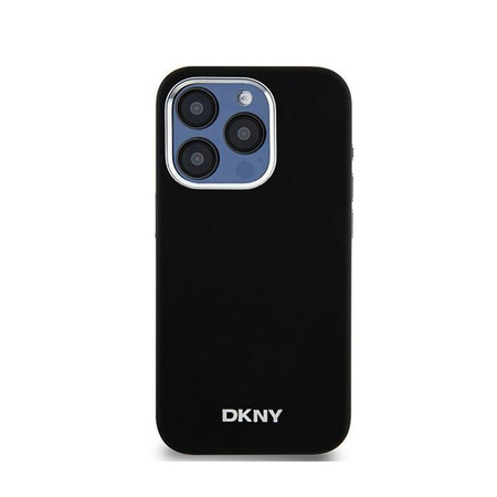 DKNY Liquid Silicone Small Metal Logo MagSafe - Case for iPhone 15 Pro (black)