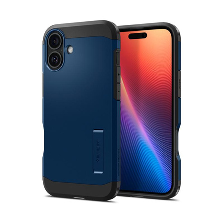 Spigen Tough Armor MagSafe - étui pour iPhone 16 (bleu marine)