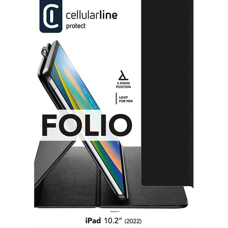 Cellularline Folio - Etui pour iPad 10.9" (2022) (noir)