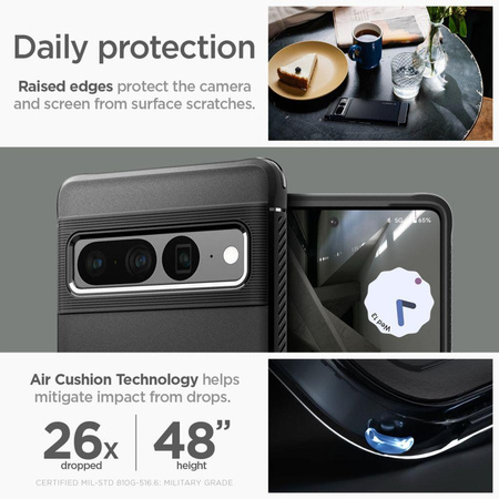 Spigen Rugged Armor - Étui pour Google Pixel 7 Pro (Noir)