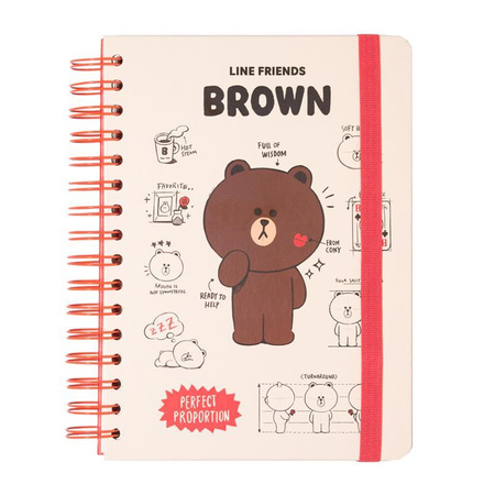 Line Friends - jegyzetfüzet / jegyzettömb A5