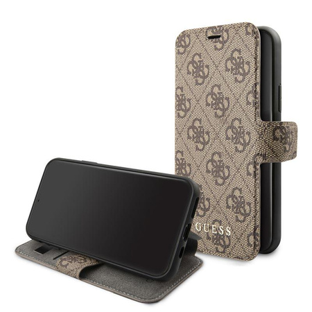 Guess Booktype 4G Charms Collection - iPhone 11 Case with Card Pockets (brown)