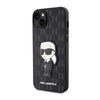 Karl Lagerfeld Saffiano Monogram NFT Ikonik - Coque pour iPhone 14 Plus (Noir)