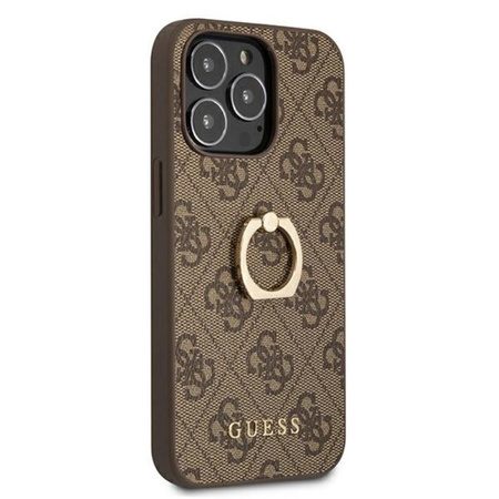 Guess 4G Ring Case - Coque pour iPhone 13 Pro (marron)